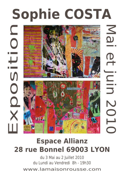 Affiche Exposition Sophie COSTA, Mai-Juin 2010